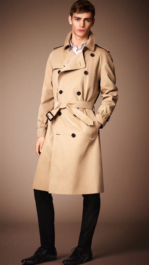 mens trench coat burberry sale|burberry kensington trench coat men's.